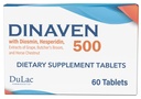 Dulac Dinaven 500, Micronized Diosmin Hesperidin Dietary Supplement 1000mg 서빙 당, 말 Chestnut Extract, Butcher의 Broom & Red Grape Extract, 다리 순환 지원, 60 정제, 이탈리아에서 만든