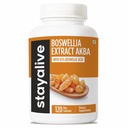 STAY ALIVE Boswellia Serrata 추출물 캡슐 1000mg AKBA와 65% Boswellic 산, 12:1 수지 추출물 분말, 2 달 공급, 비 GMO 및 글루텐 자유로운 Boswellia 보충교재를 위한 120 조사