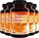 BioEmblem Turmeric Curcumin 보충교재와 BioPerine | 합동 지원 & 심장 건강 | 유기 심황 분말 & 95% Curcuminoids 추출물 | 캘리포니아 만드는, 비 GMO, 150 일 공급