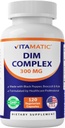 여성 및 남성을위한 비공식 DIM 보충 단지 - 300mg - 120 Veg 캡슐 - 블랙 페퍼, 브로콜리 분말 및 칼 분말 - Non-GMO & 글루텐 무료 - Hormonal Balance 지원
