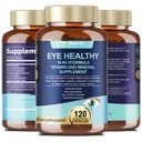 2개의 눈 비타민과 무기물 Bilberry 추출물 Omega-3의 고위 Macular 건강과 건조한 눈, 눈 비타민 Lutein 및 Zeaxanthin 지원 눈 스트레인 & Hydration (120의 캡슐)를 위한 눈 비타민
