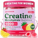 여자를 위한 Creatine, 교원질을 가진 Creatine Monohydrate Gummies, 근육을 위한 비타민 D3 & 칼슘, 시동 & 에너지, 맛을 낸 설탕 자유로운 Creatine Gummies 포스트 & 여자를 위한 전 운동 보충교재, 120 Ct