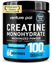 벤처 팔 100 % 순수 마이크로 화 된 크레아틴 Monohydrate 분말, 여성 및 남성, 비건, 케토, 글루텐 무료, 5g (5000mg), 서빙 당 크레아틴 Monohidratada en Polvo