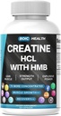 크레아틴 HCL + HMB 캡슐 | 서빙 당 410mg HMB & 1250mg 크레아틴 염산염 | 성능 공식 & 매우 순수한 힘 | Bloating 없음, 높게 녹는 - 120 캡슐