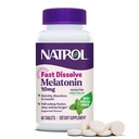 Natrol Melatonin 10mg 빠른 용해 정제 - Peppermint 풍미, 60 조사, 수면 지원, 성인을위한 빠른 용해 Melatonin, 60 일 공급