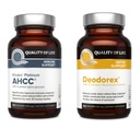 삶의 질 모든 자연 면역 지원 및 해독 번들 - Kinoko Platinum AHCC 버섯 추출물 - Deodorex Detox Support Supplement