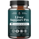 Pro Liver Support Supplement - 2X 우유보다 더 효과적인 - 임상 테스트 4 'Liver Cleanse Detox & Repair Support - 60 Count (Pack of 1)
