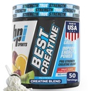 BPI Sports Best Creatine - 남성 및 여성을위한 크레아틴 Monohydrate 분말, Himalayan 소금 - 힘, 펌프, 내구력, 근육 성장, 근육 정의 - Bloat 없음 - 과일 펀치 - 50 서빙 - 10.58 온스