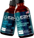 E2H: Liver Support Supplement 및 Advanced Intestinal Support | Vegan, Non-GMO - 2 Fl Oz 각 (4 Fl Oz 합계) - 번들