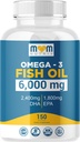 최대 EPA DHA를 가진 오메가 3 물고기 기름 - 뇌, 간결, 심장 & Immunity를 지원하십시오 - 미국 - 150 Softgels에서 만드는