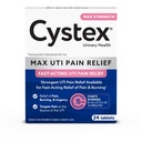 Cystex 최대 Strength UTI 통증 완화 정제 - 불타는 & 방광 Discomfort의 빠른 완화를위한 99.5 mg Phenazopyridine HCl - 24Count