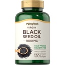 Piping Rock Black Seed Oil Softgel 캡슐 | 1000mg | 120 알약 | 냉간 압착수 | Nigella Sativa | 솔벤트 프리, 비 GMO, 글루텐 프리