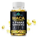 1 Ashwagandha + Maca Root + Panax Ginseng - 에너지, 체력 및 스트레스 지원을위한 자연 보충, 120 Softgels