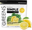 청결한 간단한 식사 최고 녹색 분말, Chlorella, Spirulina, Superfoods & Prebiotic 섬유, 인공 성분 없음, 글루텐 자유로운, 단 레몬 풍미, 30의 서빙을 가진 자연적인 풍미가 있는 녹색 분말