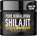 Shilajit 순수한 Himalayan 유기 수지 - 남자, 여자를 위한 자연적인 확실한 실험실에 의하여 시험되는 공식 - 85+ 추적 무기물 황금 급료 Shilajit 보충교재 (1 팩)를 가진 600mg 최대 힘