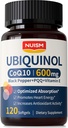 CoQ10 600mg Softgels, Ubiquinol Q10 Coenzyme 보충교재, 옥수수 속 10 600mg 비타민 최대 흡수, 심장 건강 & 에너지를 위한 산화를 억제하는 지원