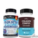 BioSchwartz 15 일 대령과 Gut 건강 플러스 Hydrolyzed Collagen 펩타이드 캡슐 (45 일 공급)