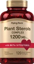 배관 바위 식물 스테롤 보충 | 1200 mg | 120 Softgel | Beta Sitosterol | Phytosterol Complex | Non-GMO, 글루텐 프리