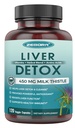 Liver Cleanse Detox & Repair, Liver Supplement with 450 mg Milk Thistle Extract (80% Silymarin) for Liver Support and Health, GMO-Free, 120 Veggie 캡슐 (60 일 공급)