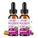 간 건강 지원 액체 2 팩, 600mg 우유 이틀 80% Silymarin 추출물 & 250mg Dandelion 뿌리 추출물, 간결 Detox & 수선 지방 간장 공식, Vegan, 비 GMO 및 모든 자연