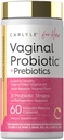 여성용 Carlyle Vaginal Probiotics | 60 캡슐 | Prebiotics | 건강한 냄새, pH, 효모 밸런스, 플로라 | Vegan, Non-GMO, 글루텐 프리 |