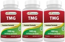 제일 자연적인 TMG Trimethylglycine (베타인 무수) 1000 mg 서빙 - 120의 캡슐 - 건강한 Homocysteine 수준 & 메틸화 지원 (120의 팩 3))