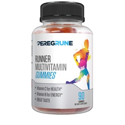 런너 Multivitamin Gummies - 비타민 A, C, D, E 및 B 복합체와 함께 운영하는 일일 비타민 - 50 % 더 적은 설탕 - 산화 방지제, 회복, 내구시간 및 에너지 거미 - 공인 실행 Sup