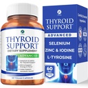 여자와 남자를 위한 1개의 몸 Thyroid 지원 보충교재, Iodine를 가진 셀렌, 아연, B12, Ashwagandha 및 L 티로신, 지원 호르몬 건강, 에너지 및 대사, 30 일 공급