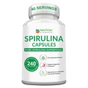 Spirulina 캡슐 3000mg - 유기 Spirulina 캡슐의 40의 서빙 - 단백질, 산화 방지제 & 비타민 - 240 유기 Espirulina 분말 - Immune & 심장 혈관 건강 지원