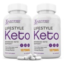 Justified Laboratories (2 팩 라이프 스타일 Keto 알약 1275MG 새로운 & 향상된 공식 포함 Apple Cider Vinegar Extra Virgin Olive Oil Powder Green Tea Leaf 120 캡슐