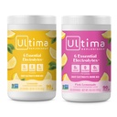 Ultima Replenisher Electrolyte Powder Drink Mix Bundle – Sugar Free – Lemonade and Pink Lemonade, 90 서빙 - 하이드로 션 파우더 - 6 키 일렉트로트로트로트 및 추적 미네랄 - Keto Friendly, Non-GMO