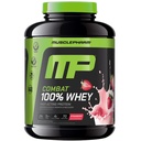 MusclePharm 전투 100 % Whey Protein Powder, Strawberry 크림 맛, 빠른 회복 및 근육 이득 Whey Protein Isolate, 여성 및 남성, 글루텐 무료, 5 lb, 70 서빙