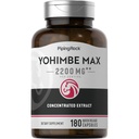 남성용 Piping Rock Yohimbe 보조제 | 180 캡슐 | 최대 농축 추출물 | Pausinystalia Yohimbe | Non-GMO, 글루텐 무료 보충 교재