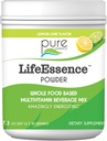 Pure Essence Labs LifeEssence Multivitamin Powder for Men and Women, 비타민 D3, B12 및 Biotin, 전체 식품 기반 분말 혼합, 7.3 온스