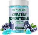 Creatine Monohydrate Gummies 남성 & 여성을 위한 5000mg, 근육 힘, 근육 건축업자, 에너지 부스트, 전 운동 보충교재 (120 조사) - 블루베리 풍미