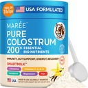MAREE Colostrum Supplement - 여성을위한 Bovine Colostrum 분말 & Gut 건강을위한 남성 - 잔디 Fed Colustrum Immune Support Supplement Gut Health for Women with L Glutamine - Calostro Bovino Para Adultos
