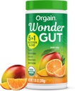 Orgain Organic Wonder Gut Fiber Supplement Powder, 1 Billion Probiotics, Greens, Vitamin C, Gut Health 및 Immune Support, Non-GMO, Orange Mango, 7.05 oz의 Adaptogen