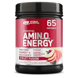 최적 영양 아미노산 에너지 - 녹차, BCAA, 아미노산, Keto 친절한, 녹색 커피 추출물, 에너지 분말을 가진 전 운동 - 과일 융합, 65 서빙 (포장 월병)