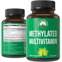 메틸을 입힌 Multivitamin + 메틸을 섞는 B 복잡한 보충교재. Trimethylglycine (TMG)로, L Methylfolate의 메틸 B12 + B1 + B2 + B6 비타민 + 콜린. 여성 및 남성을위한 MTHFR 보충. Vegan 캡슐