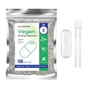 빈 채식 캡슐 크기 0 - (100 개) 빈 캡슐 DIY 야채 캡슐 충전 - 2 마이크로 랩 스푼이있는 Veggie 빈 캡
