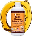 자연적인 개 회사 Omega 3를 가진 야생 알래스카 연어 기름 공식, 개 보충교재를 위한 물고기 기름, 피부 & 외투 개 기름, Itchy 기복, 합동 & 심장, 음식 Topper, 8개 oz를 위한 면역 지원.