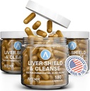 Avenir Nutrition Liver Shield & Cleanse | 초본 Liver Cleanse Detox & Repair Supplement | 우유 이틀 및 Artichoke Extract 보조제 | 지방 간 및 건강 지원 | 남성과 여성 180 캡슐