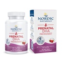 Nordic Naturals Prenatal DHA, Strawberry - 90 소프트 젤 - 830 mg Omega-3 + 400 IU 비타민 D3 - 비 GMO - 45 서빙