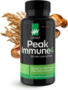 Daiwa PeakImmune4® - 쌀 Bran Arabinoxylan 화합물 (RBAC) 및 Shiitake Mushroom의 효소가있는 성인을위한 면역 지원 보충 - 50 캡슐