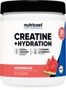 Nutricost Creatine Monohydrate + Hydration 수박 맛 (30 인분) - 7 비타민 & 미네랄, 5000mg의 Creatine