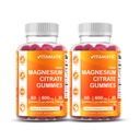 Vitamatic 마그네슘 구연산염 Gummies 봉사 당 600mg - 60 조사 - 건강한 이완, 근육, 뼈, & 에너지 지원 (2의 포장)를 승진시킵니다