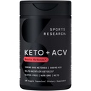 Sports Research® Keto Plus ACV 캡슐 - Apple Cider Vinegar & 1500mg goBHB® Exogenous Ketones의 500mg과 다이어트 지원 - 글루텐 무료 및 케토 인증 - 120 Veggie 캡슐