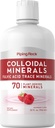 Piping Rock Colloidal Mineral Liquid | 32 fl oz | Fulvic Acid | 70 플랜트 탈리드 트러블 미네랄 | 라즈베리 풍미 | 채식주의, 비 GMO, 글루텐 프리 보충교재