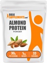 BulkSupplements.com 알몬드 단백질 분말 - 식물 기반 단백질, 알몬드 분말 - Vegan, 글루텐 무료, & 설탕 없음, 서빙 당 30g, 1kg (2.2 파운드) (팩 1)