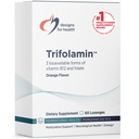 건강 Trifolamin B12 + Folate Lozenges - 3000mcg B12 (삼 모양) + MTHF Methylfolate 보충교재를 위한 디자인 - 맛있은 오렌지 풍미, 빠른 용해 정제 (60 Lozenges)